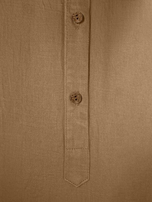Beige Cotton Kurta Cut