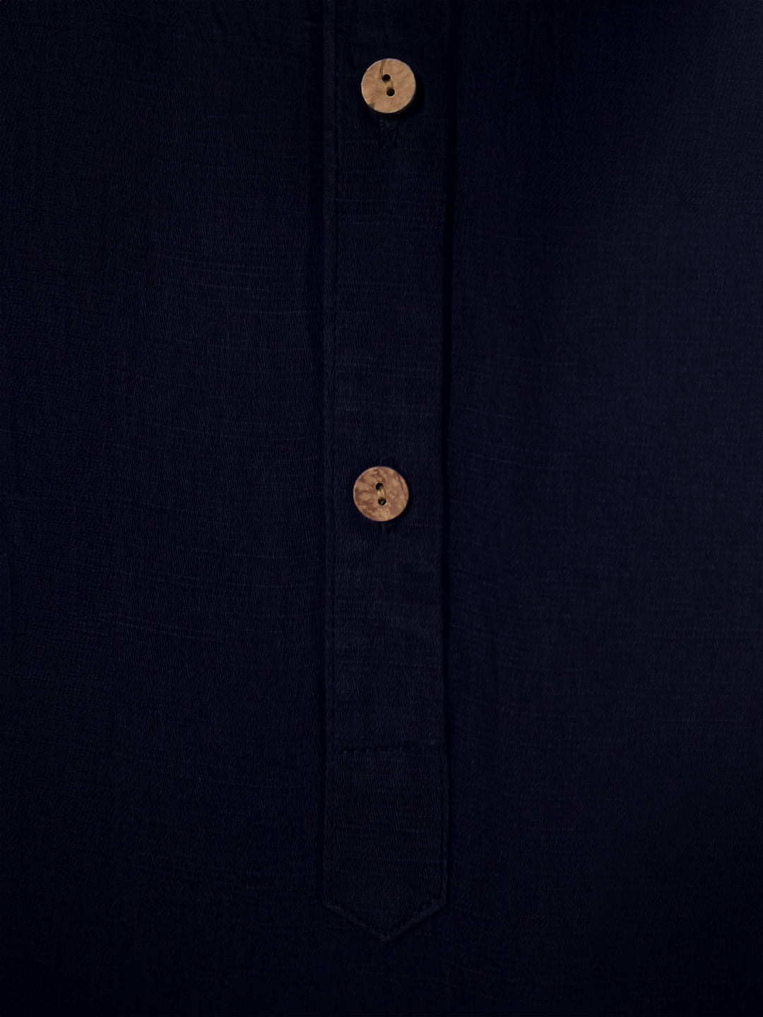 Navy Blue Cotton Kurta Cut