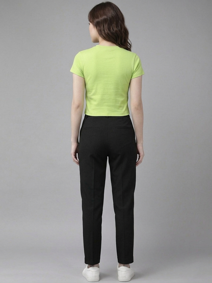 Lime Green Cotton Crop Top