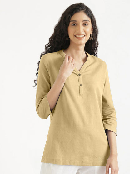 Sand Cotton Kurta Cut