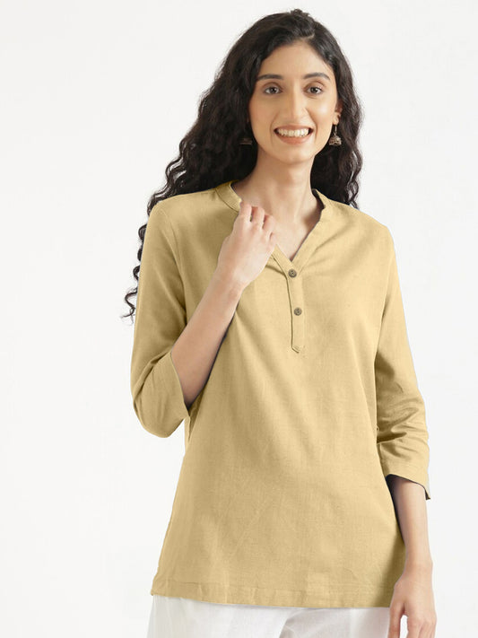 Sand Cotton Kurta Cut