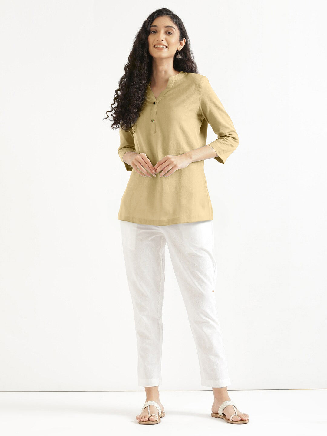 Sand Cotton Kurta Cut