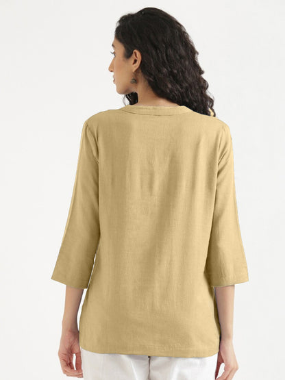 Sand Cotton Kurta Cut